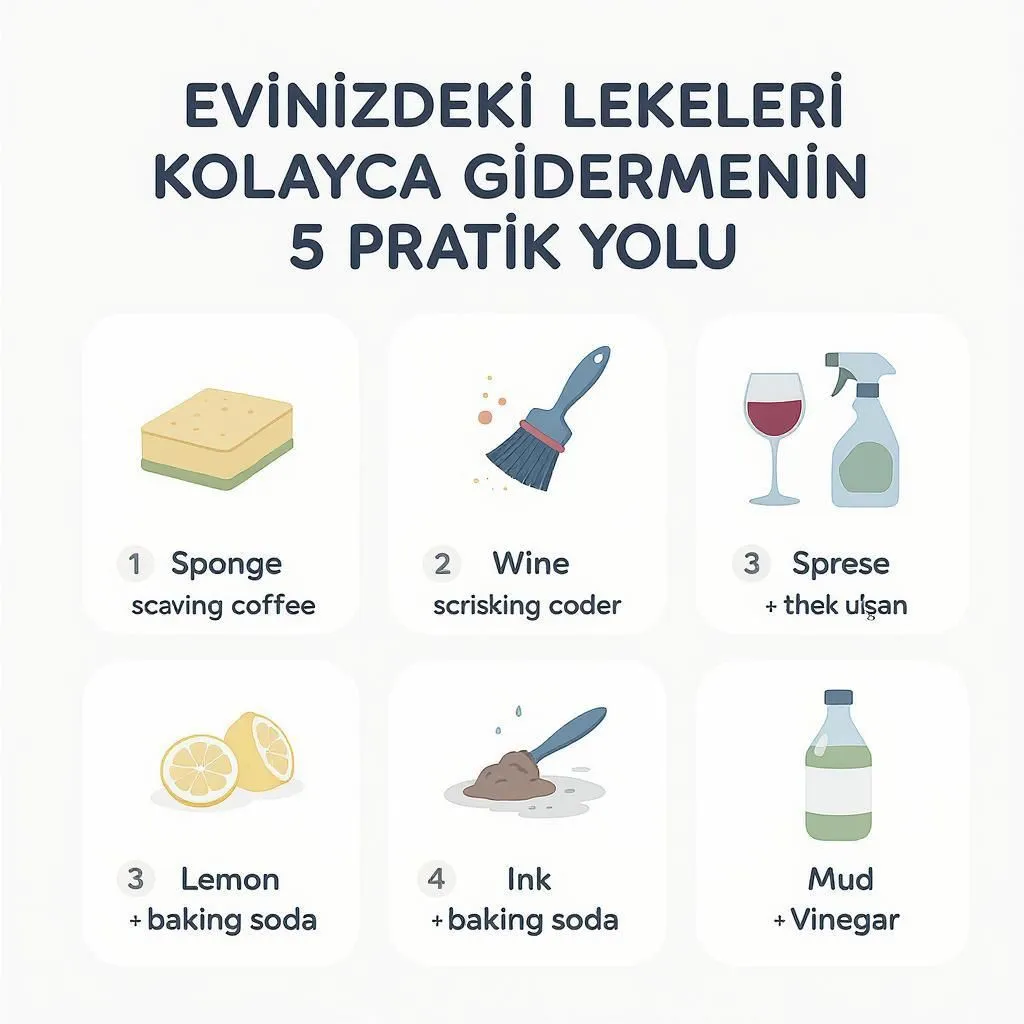 Evinizdeki Lekeleri Kolayca Gidermenin 5 Pratik Yolu