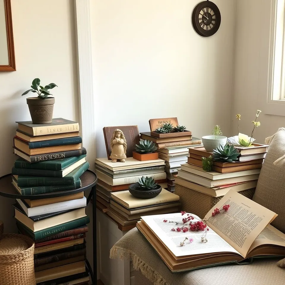 Eski Kitapları Dekorasyona Dönüştürmenin Pratik Yolları