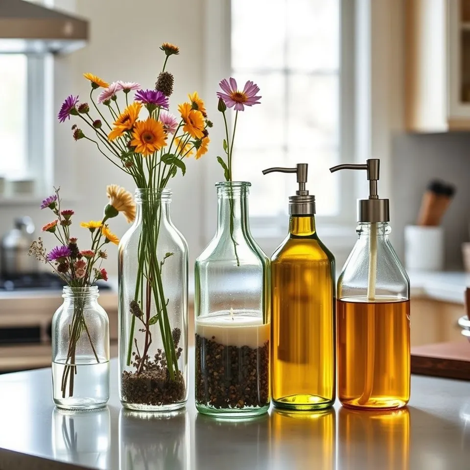 Evde Cam Şişeleri Değerlendirmenin 5 Yaratıcı Yolu