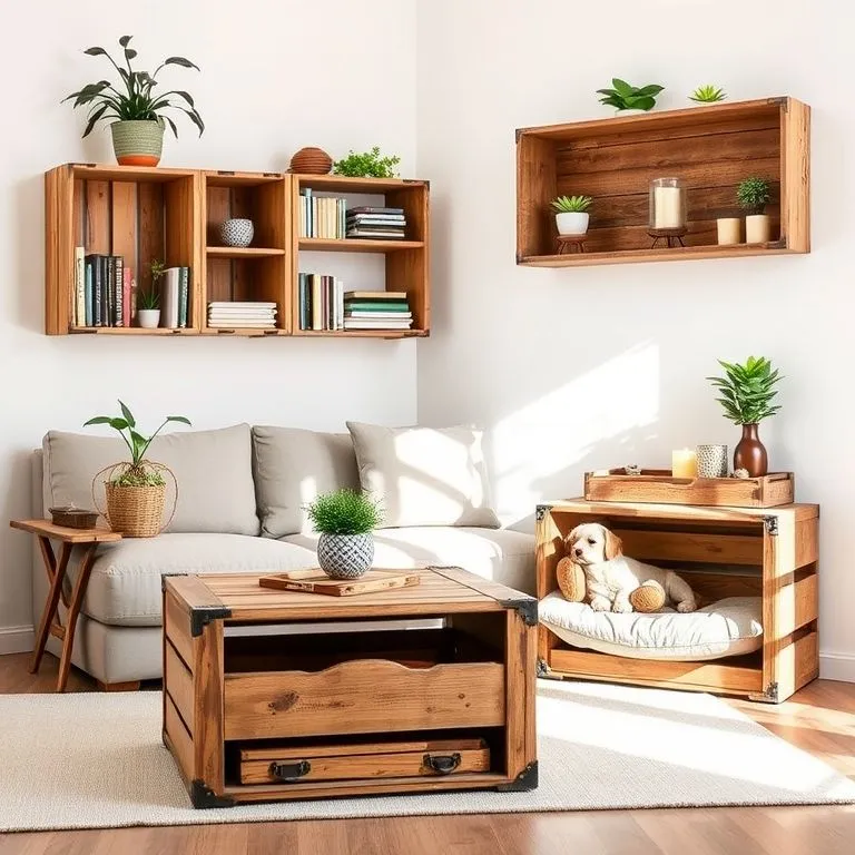 Eski Ahşap Kasaları Dekoratif ve Kullanışlı Eşyalara Dönüştürmenin 4 Yolu